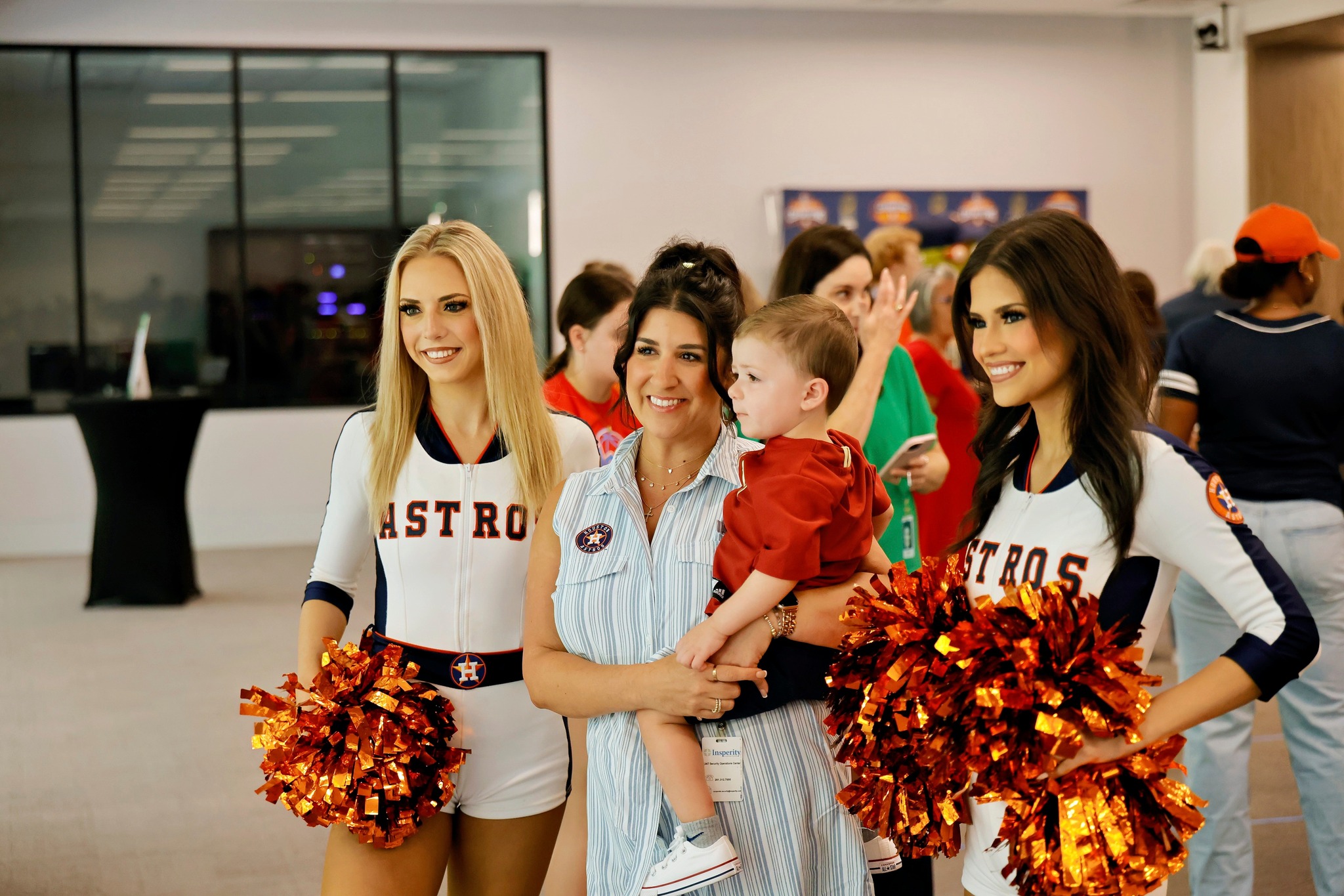 Staff and contractors at work